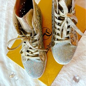 LADY COUTURE - Crystal cut-out sneakers - Size 8